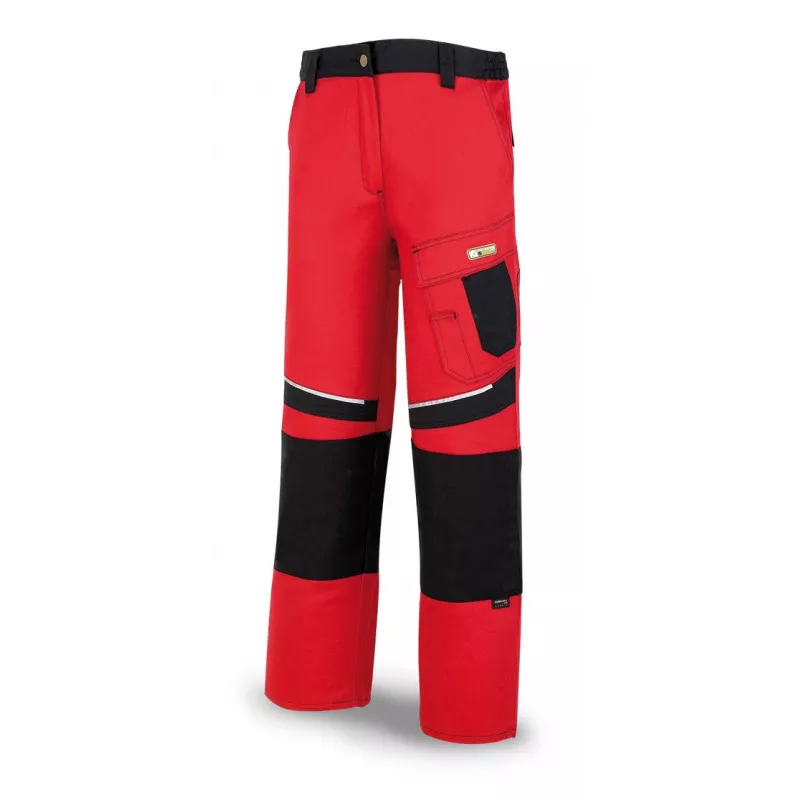 Pantalón multibolsillos Marca rojo y negro