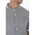 Camisa de hostelería cuello mao