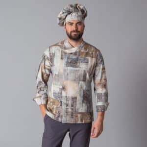 Chaqueta cocinero estampada