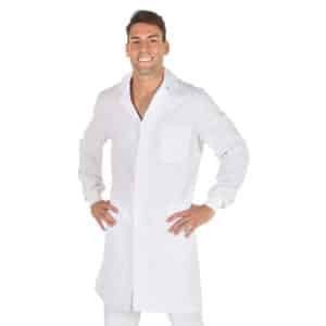 Bata blanca alimentación unisex
