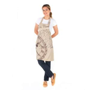 Delantal con peto estampado