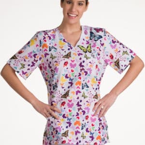Casaca estampada mariposas