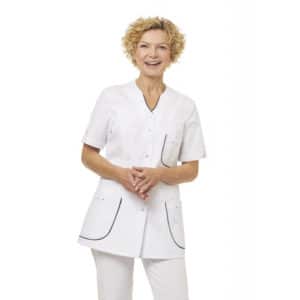 Casaca sanitaria mujer cuello llave