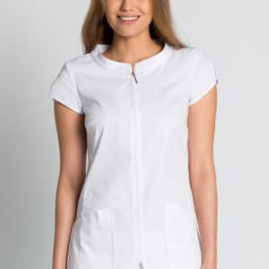 Casaca mujer cuello blanco