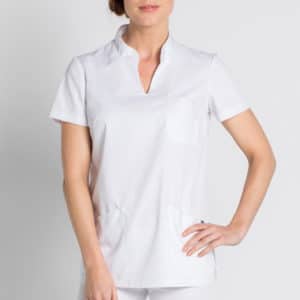 Casaca sanidad mujer cuello mao
