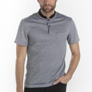 Polo cuello mao gris vigore