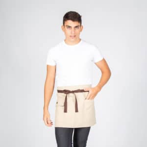 Delantal corto beige
