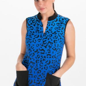 Casaca sin mangas animal print